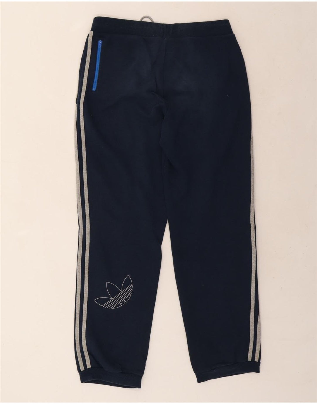 ADIDAS Herren-Trainingsanzug mit grafischem Muster, mittelblaue Baumwolle, mittelblau
