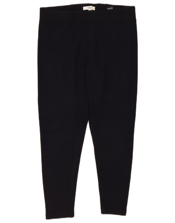 Marks & Spencer Damen Leggings UK 16 Large Marineblau Polyester