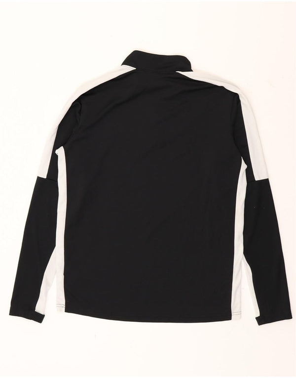 Nike Herren Dri Fit Pullover-Trainingsanzugoberteil mit Reißverschluss, Mittelschwarz, Farbblock