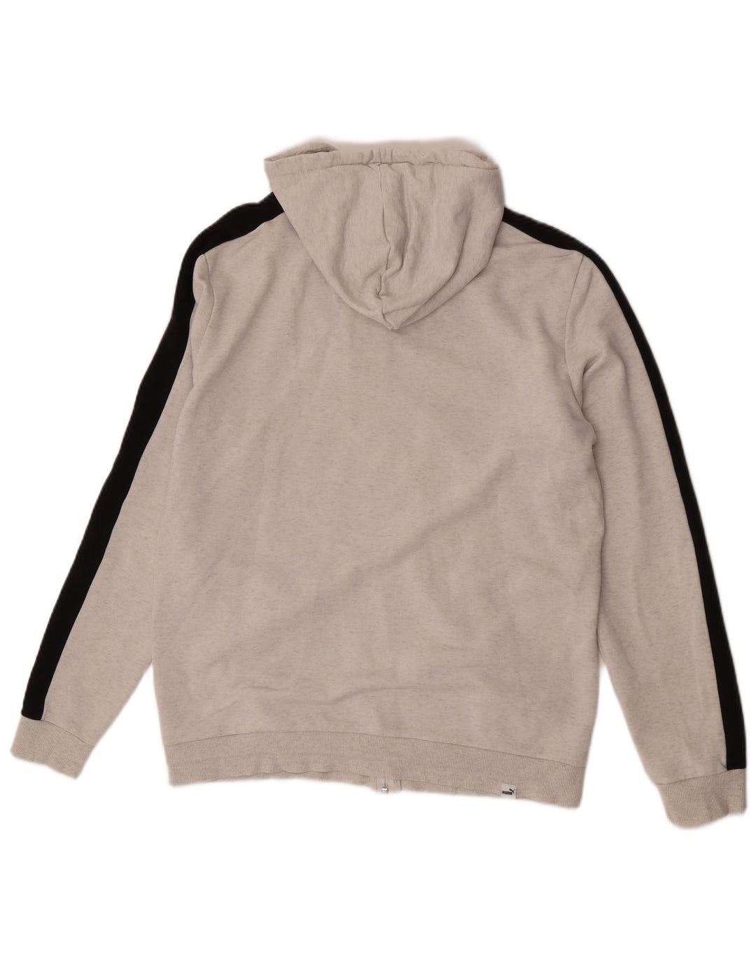 Puma Herren Graphic Zip Hoodie Pullover Mittelgraue Colourblock-Baumwolle