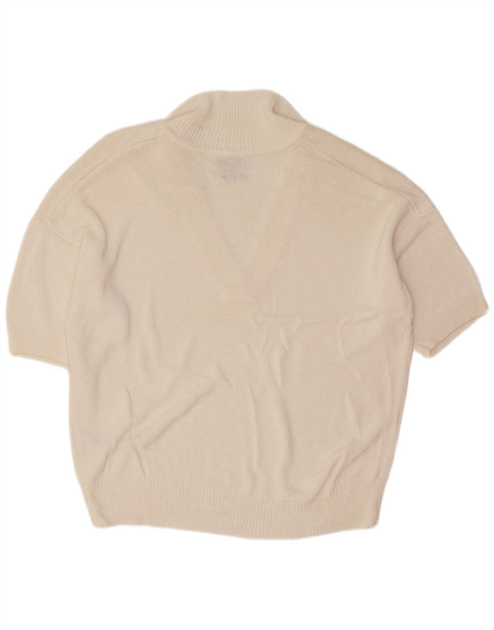 Massimo Dutti Damen-Pullover mit Rollkragen, Gr. 40, Größe L, Weiß
