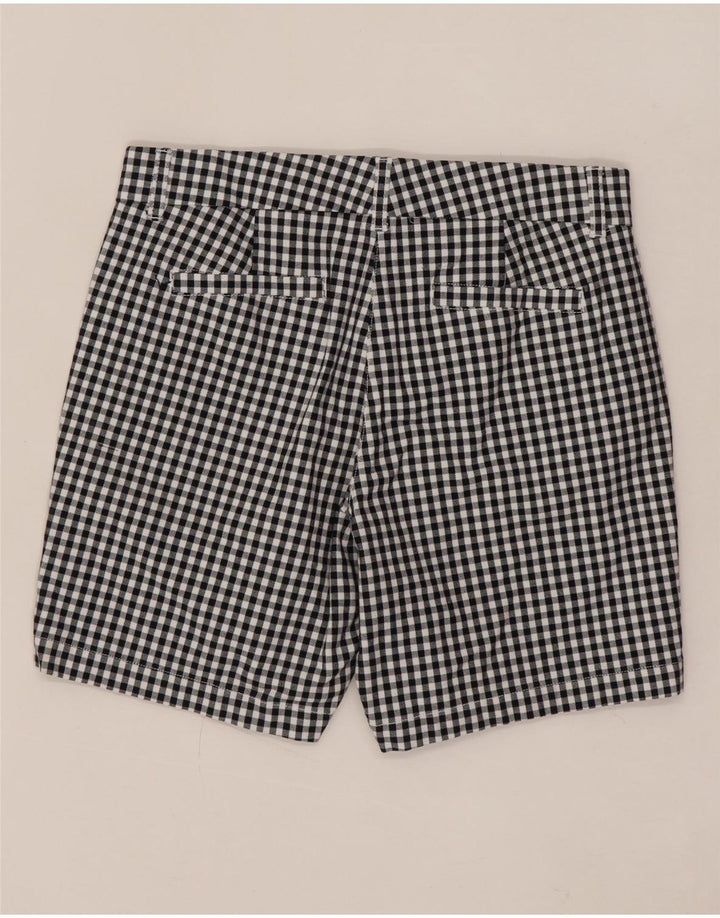 J. CREW Damen Chinoshorts US 6 Medium W30 Schwarze Gingham-Baumwolle