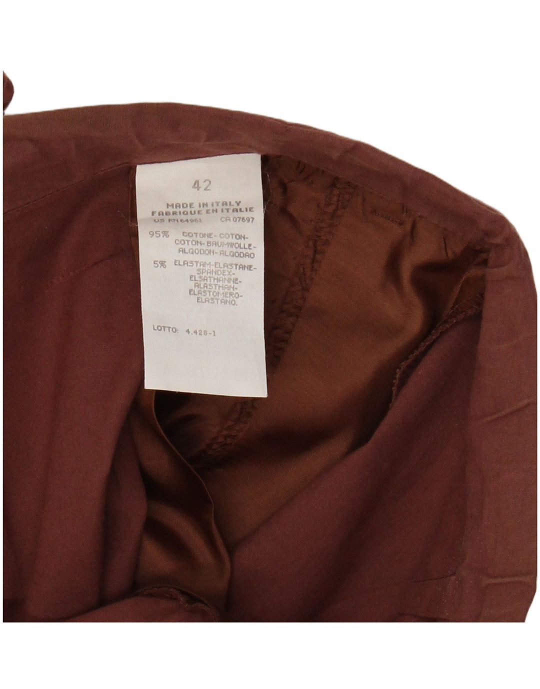 BENETTON Damen-Maxirock mit hoher Taille, Größe 42, mittelgroß, W28, braune Baumwolle