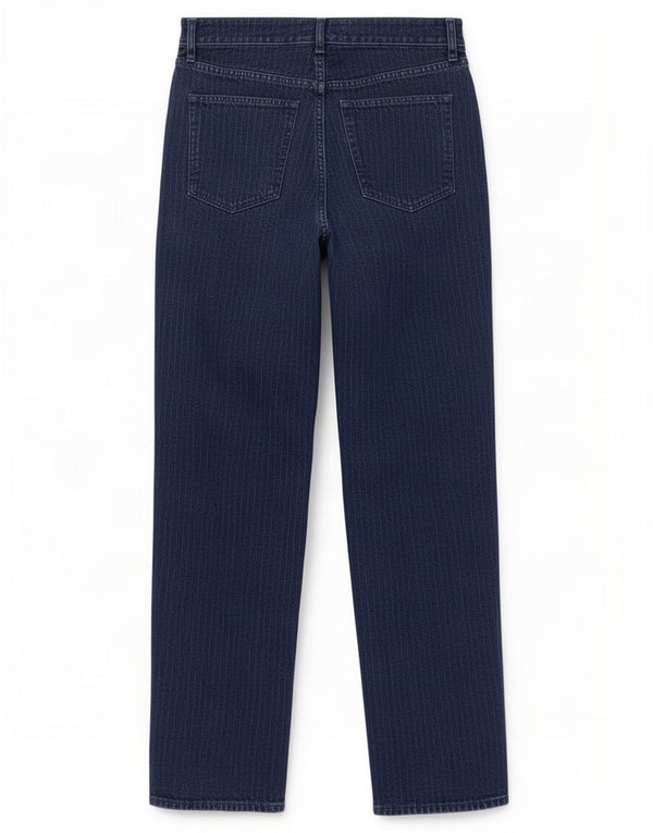 Abercrombie & Fitch Damen Tapered Jeans US 10 Large W30 L30 Marineblau