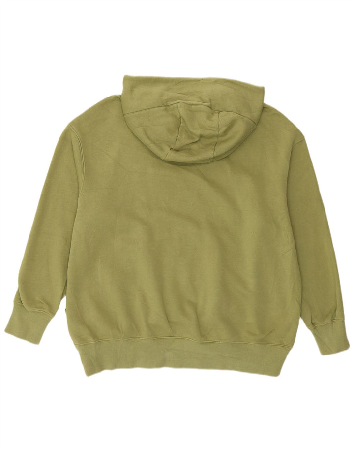 NIKE Damen-Pullover mit übergroßem Kapuzenpullover, UK 14, mittelgrüne Baumwolle