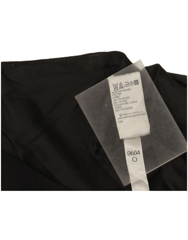 Marks & Spencer Damen Mini-Bleistiftrock UK 20 2XL W40 Schwarz Polyester