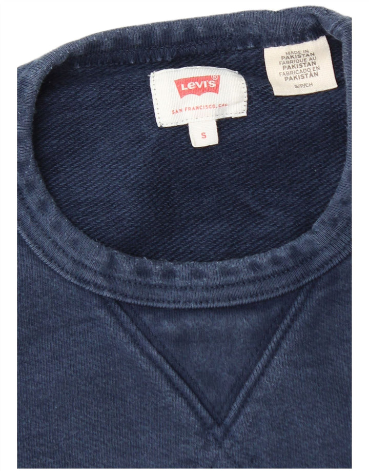 LEVI'S Herren-Sweatshirt mit Grafik, Größe S, marineblaue Baumwolle