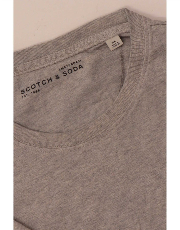 Scotch & Soda Herren T-Shirt Top XL Grau meliert
