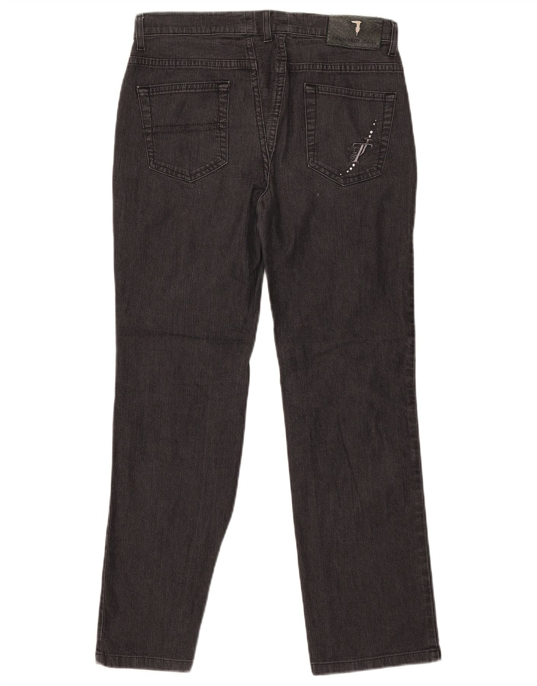 TRUSSARDI Damen Straight Jeans W25 L29 Schwarze Baumwolle