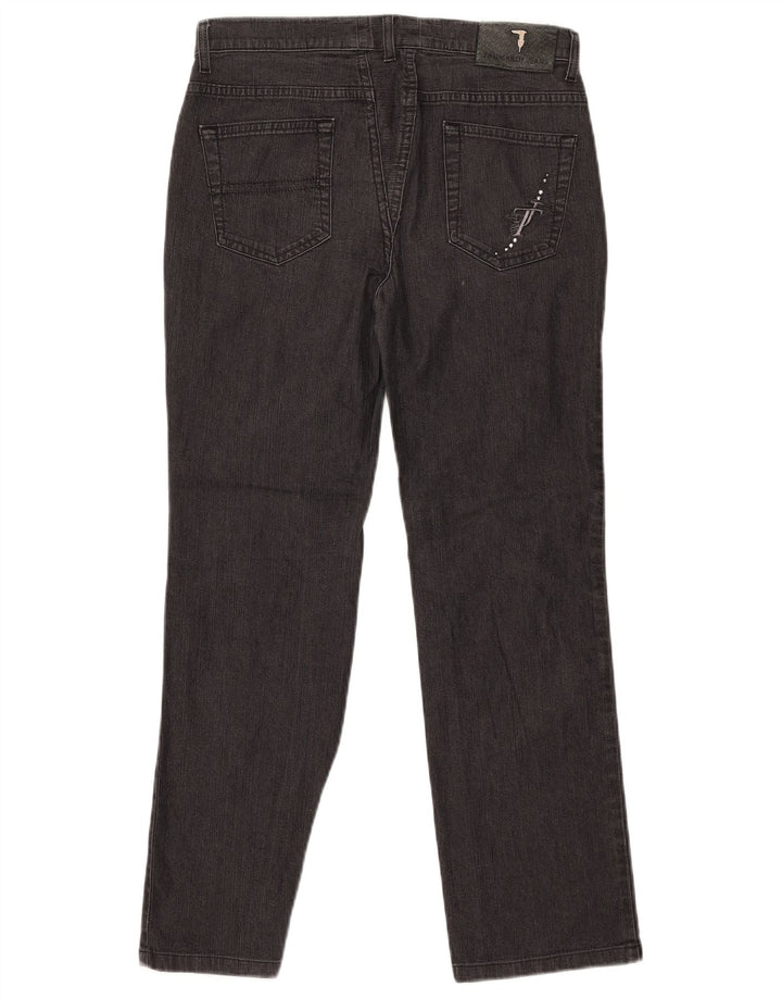 TRUSSARDI Damen Straight Jeans W25 L29 Schwarze Baumwolle