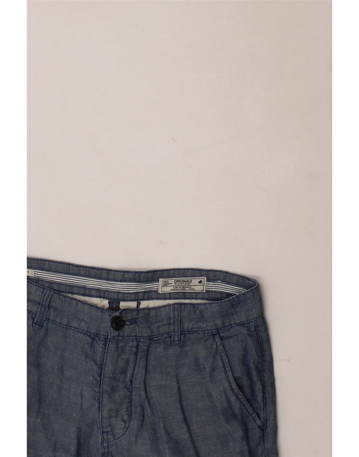 JACK & JONES Mens Chino Shorts W34 Large Blue Vintage Jack & Jones and Second-Hand Jack & Jones from Messina Hembry 
