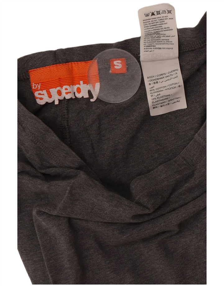 Superdry Grafik-Leggings für Damen, UK 8, Größe S, Grau, Baumwolle