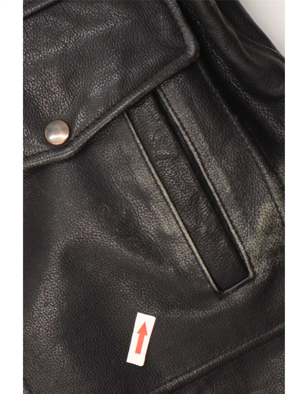 Vintage Herren Militärlederjacke UK 42 XL Schwarz