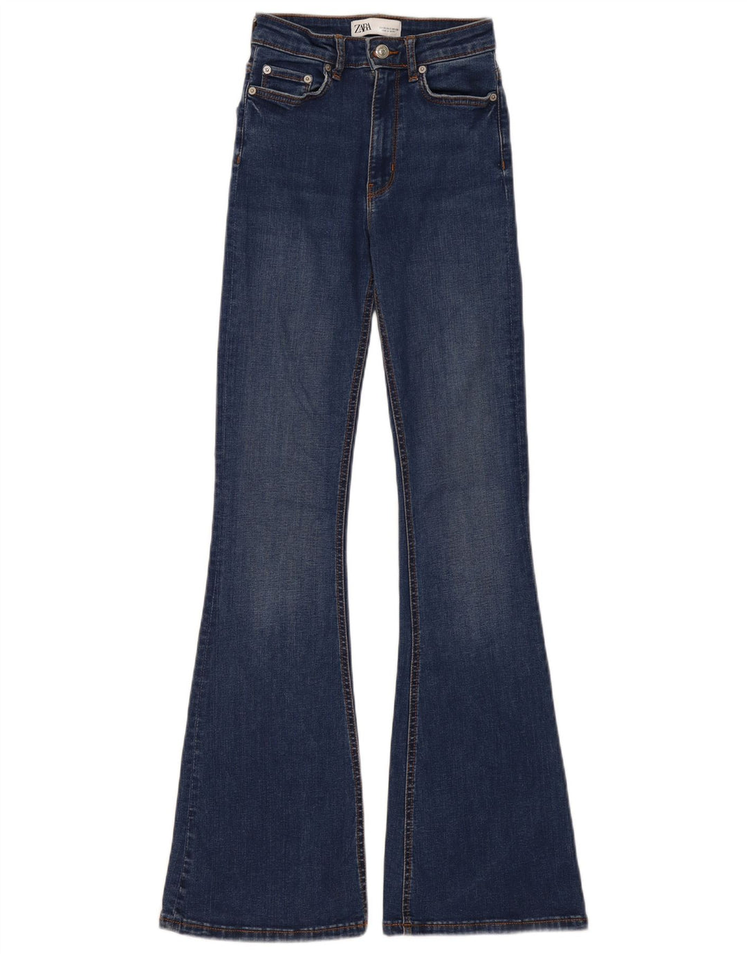 Zara Damen Schlagjeans EU 34 2XS W24 L32 Blau
