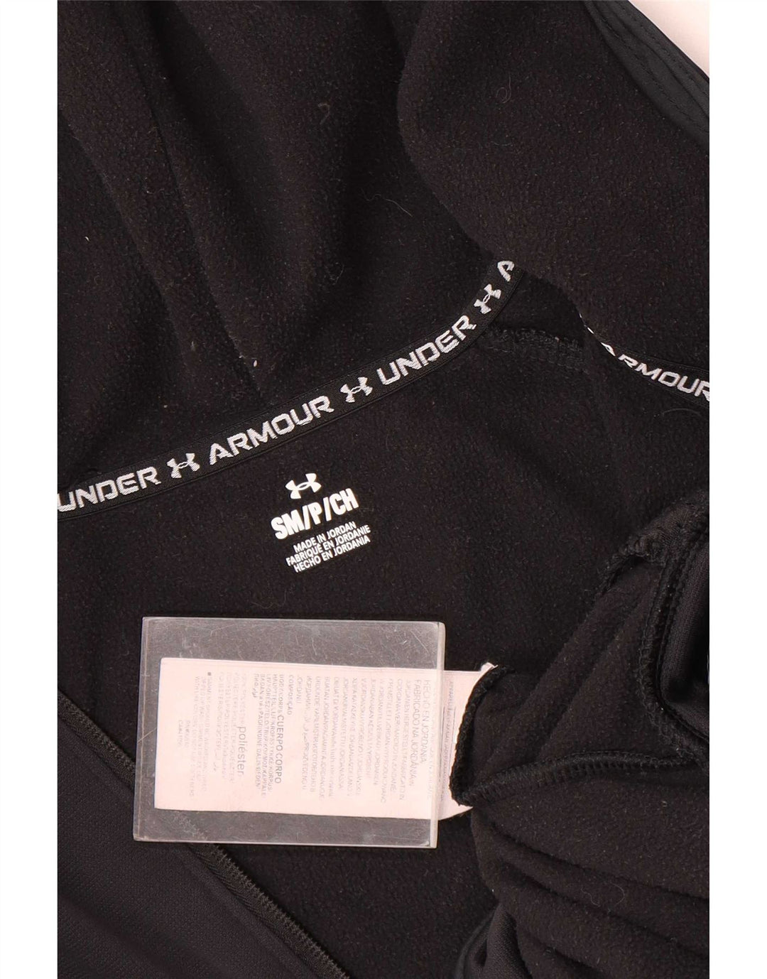 Under Armour Herren-Kapuzenpullover mit grafischem Reißverschluss, Größe S, Schwarz, Polyester