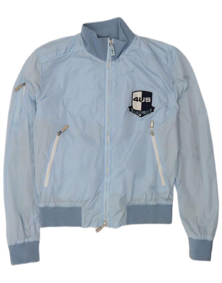 Cesare Paciotti 4US Herren Bomberjacke IT 48 Mittelblaues Polyamid