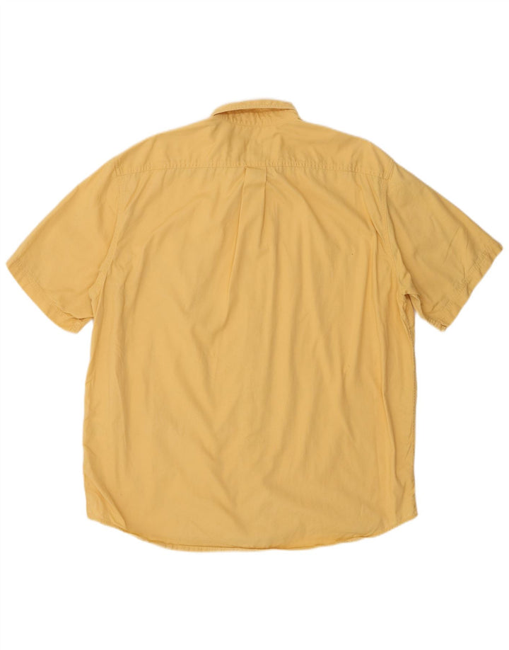 Eddie Bauer Herren-Kurzarmhemd, groß, gelbe Baumwolle