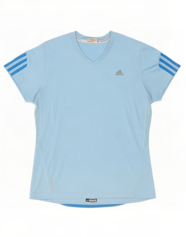 Adidas Damen Climacool T-Shirt Top UK 18 XL Blau Polyester