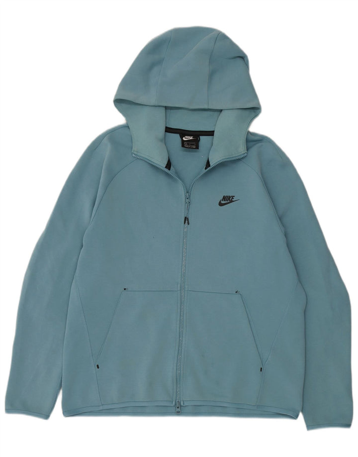 Nike Herren-Kapuzenpullover mit Reißverschluss, groß, aus blauer Baumwolle