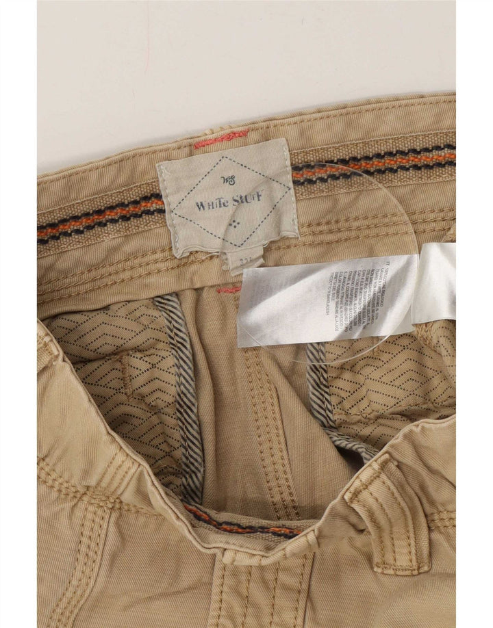 White Stuff Herren Cargo Shorts Medium W32 Beige Baumwolle