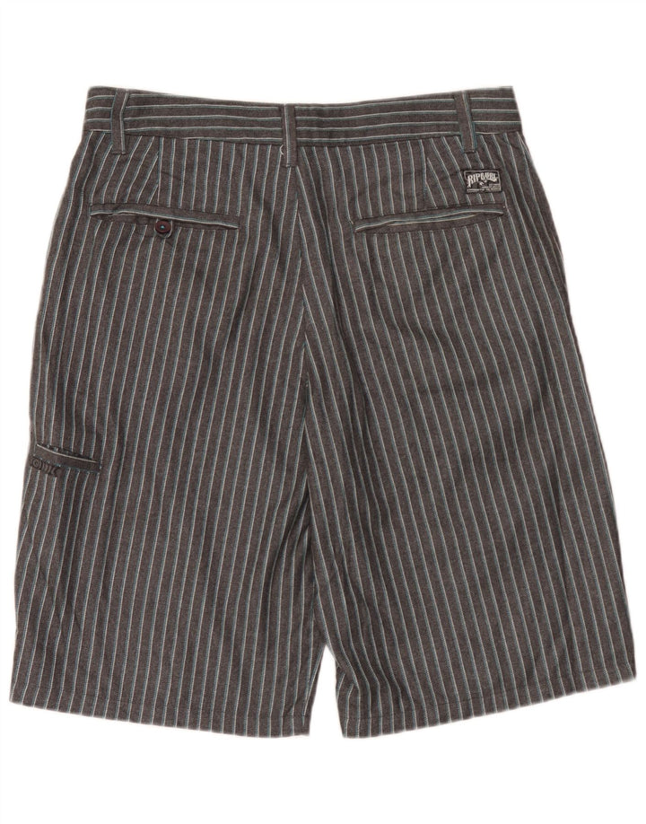 Rip Curl Herren Chino Shorts W32 Mittelgrau gestreiftes Polyester