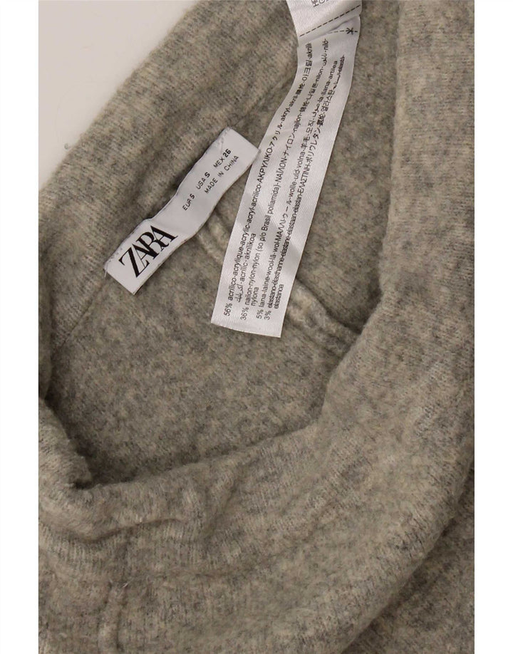 Zara Damen-Strick-Overall-2-teiliges Set UK 10 Small Grau Acryl