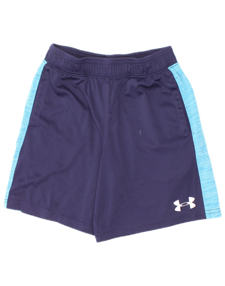 Under Armour Jungen-Sportshorts, 5–6 Jahre, marineblaues Farbblock-Polyester