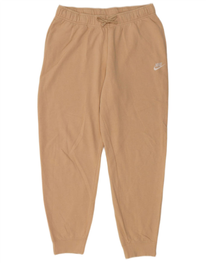 Nike Herren-Trainingshose, Jogginghose, Größe L, Beige, Baumwolle