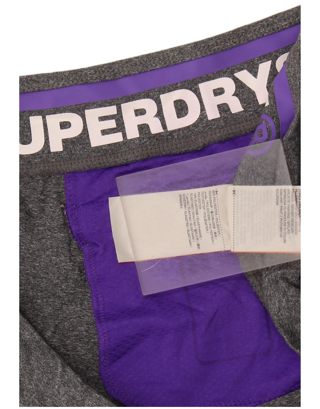 SUPERDRY Capri-Leggings mit Grafik für Damen, UK 14, Größe L, Grau, Polyester