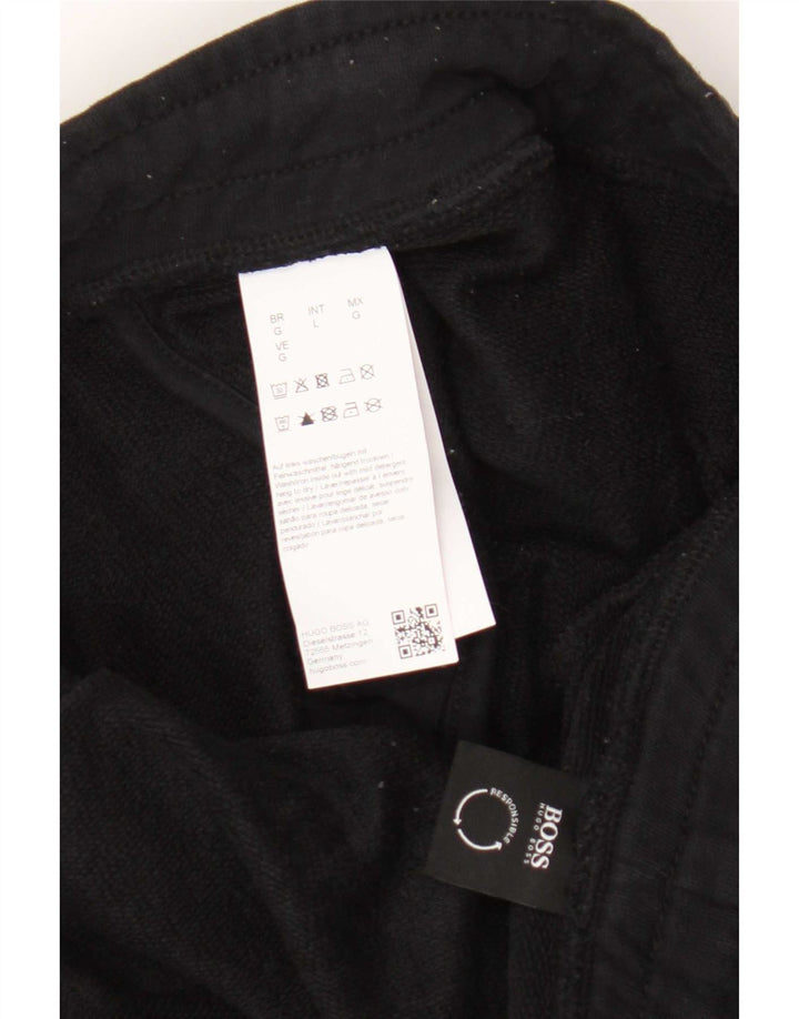 Hugo Boss Herren-Sportshorts, große schwarze Baumwolle