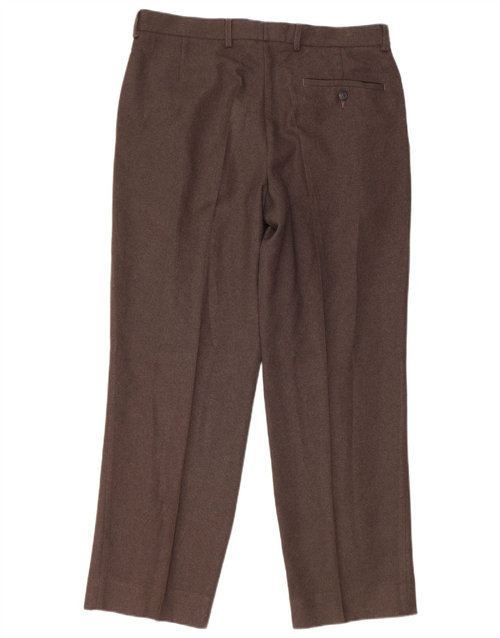 Gerade Herren-Chinohose von Marks & Spencer, W34, L29, braun, Polyester