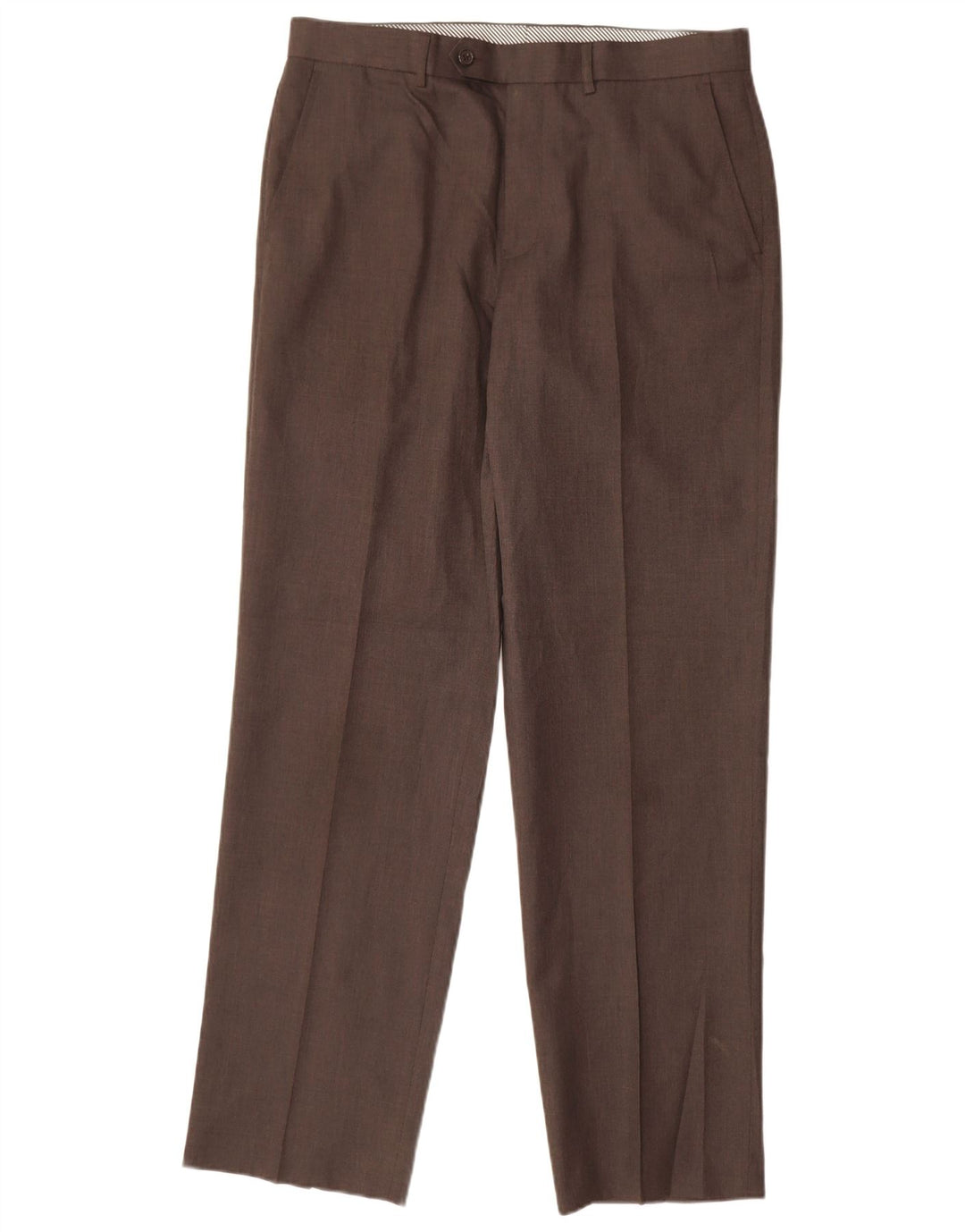 MARKS & SPENCER Herren-Anzughose, gerade, B34, L33, braun, Polyester