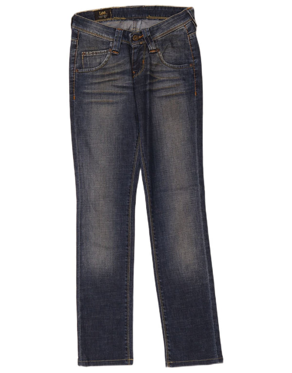 Lee Damen Slim Jeans W27 L30 Blaue Baumwolle
