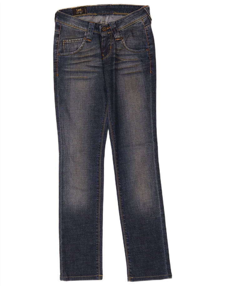 Lee Damen Slim Jeans W27 L30 Blaue Baumwolle