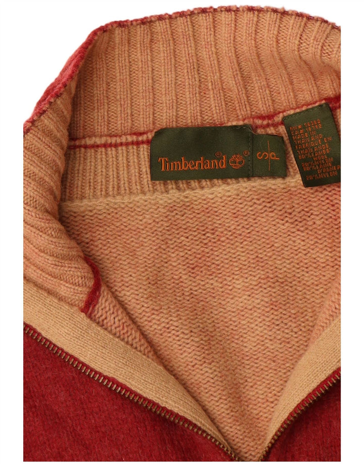 Timberland Herren-Strickjacke, kleine rote Lammwolle