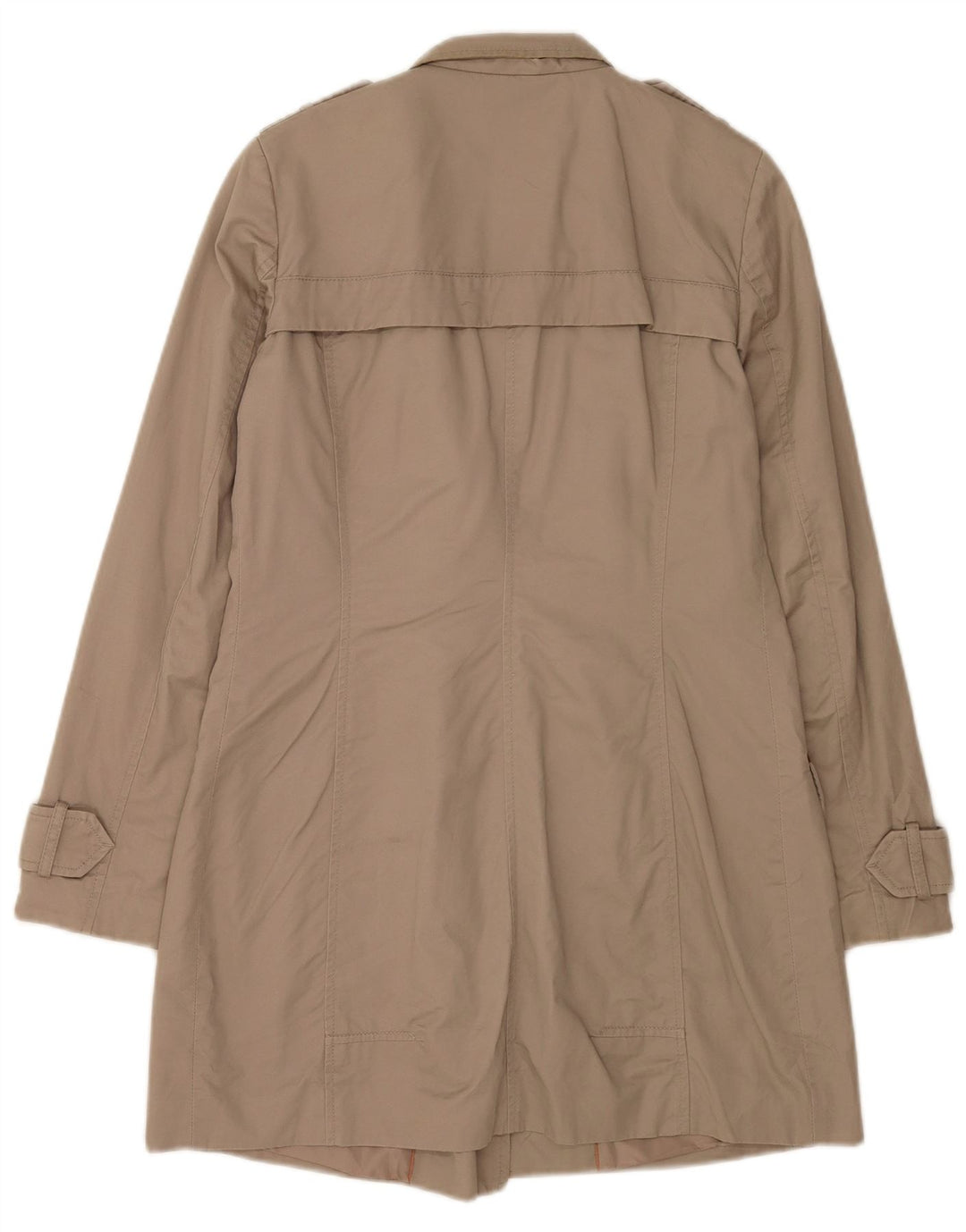 Zara Damen Trenchcoat UK 10 Small Beige Baumwolle
