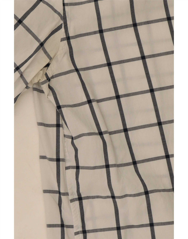 Michael Kors Herren Slim Fit Hemd Mittelweiß kariert