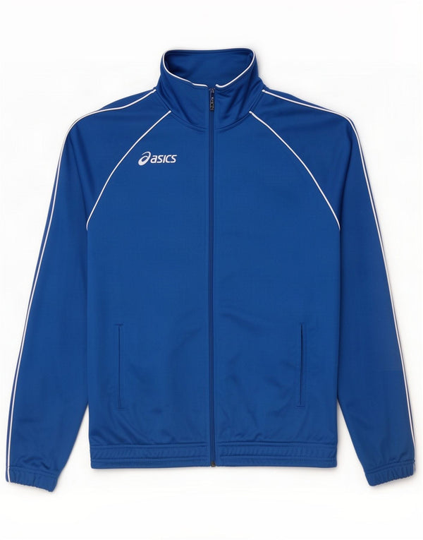 Asics Herren Trainingsanzug Top Jacke XL Blau Polyester
