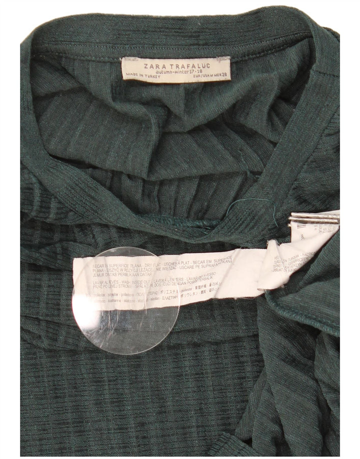 Zara Damen Trafaluc Langarm-Oversize-Etuikleid UK 14 Mittelgrün