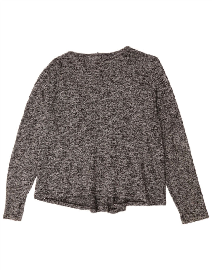 Offener Damen-Cardigan von Gap, Gr. 14, mittelgrau gefleckte Baumwolle