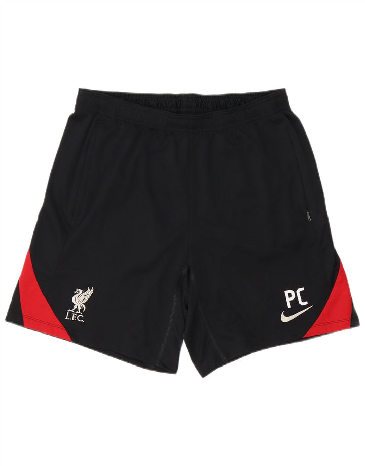 Nike Herren Liverpool Graphic Sportshorts, groß, schwarzes Farbblock-Polyester