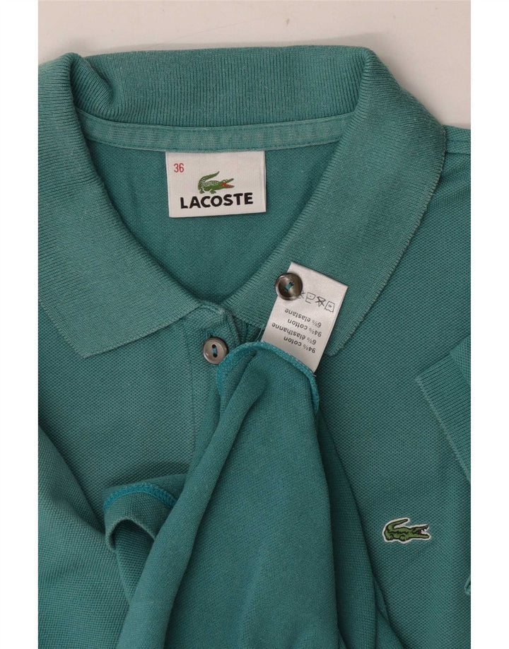 Lacoste Damen-Poloshirt, Größe 36, kleine türkisfarbene Baumwolle
