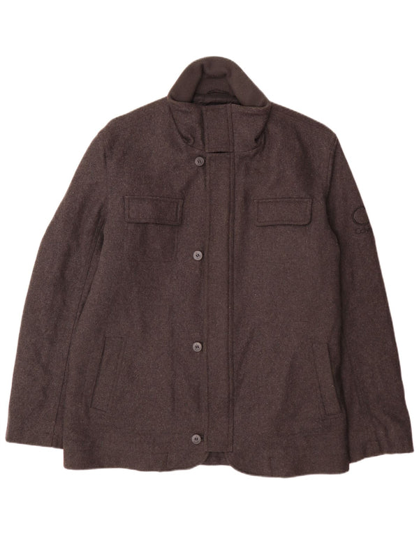 Calvin Klein Herren Utility Jacke UK 44 2XL Graue Wolle