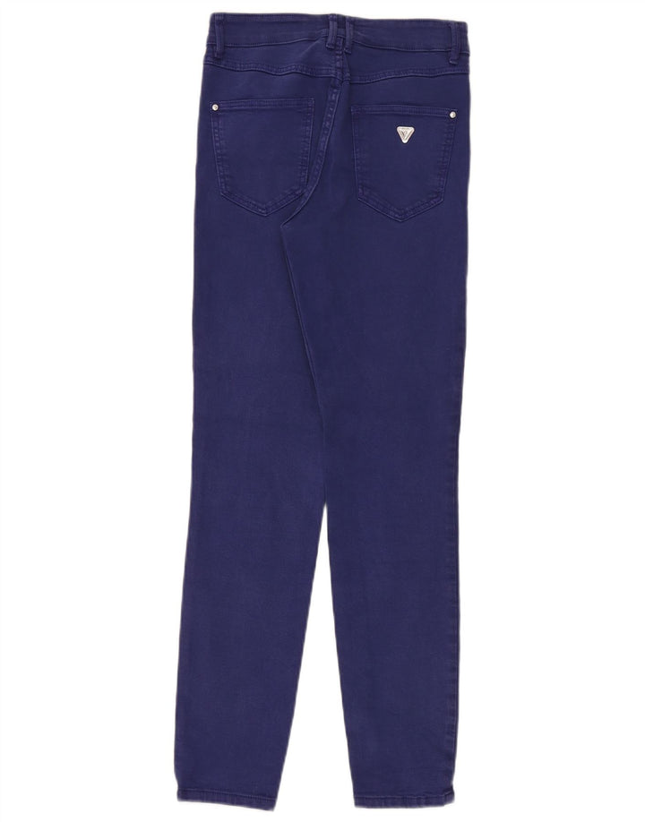 Guess Damen Slim Jeans W27 L28 Blaue Baumwolle
