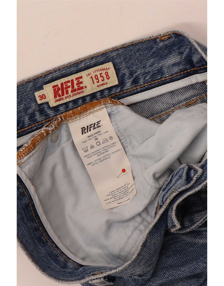 Rifle Womens Luke Straight Jeans W30 L32 Blaue Baumwolle