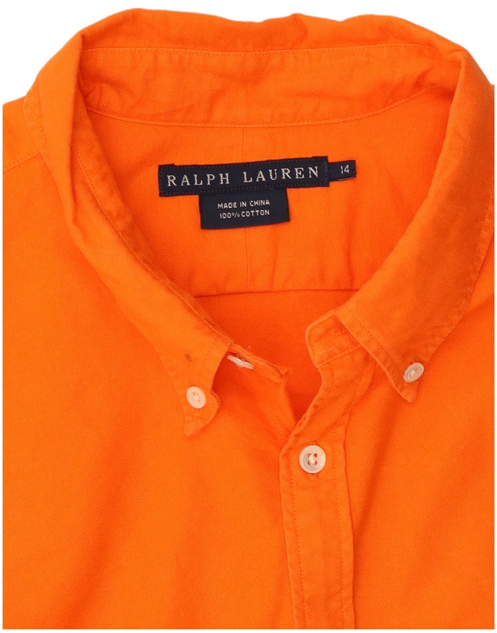 Ralph Lauren Hemd für Jungen, 13–14 Jahre, Orange, Baumwolle