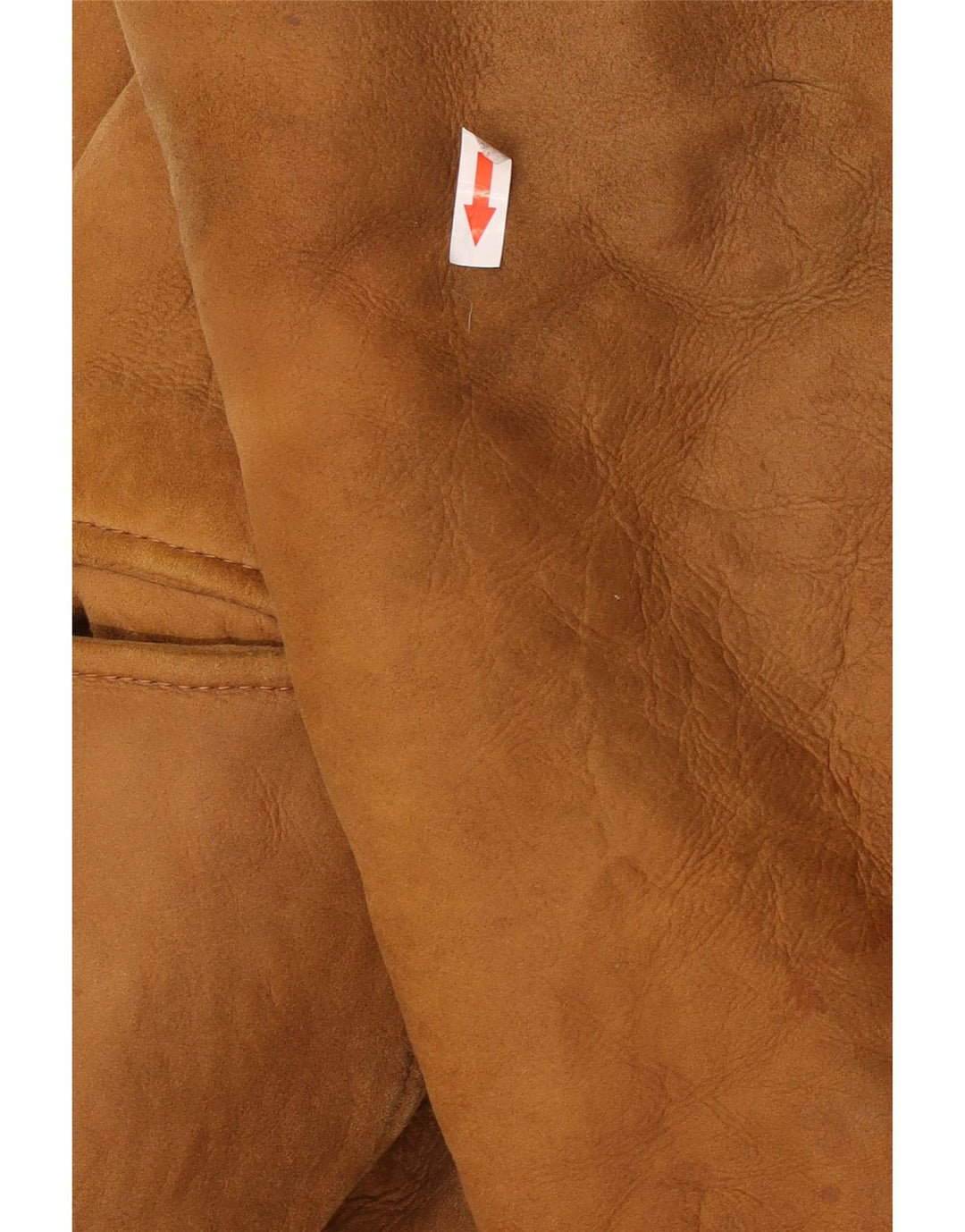Vintage Damen Zweireihige Lammfelljacke UK 14 Large Beige