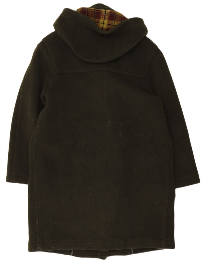 Vintage Damen Kapuzen-Dufflecoat UK 14 Mittelgrün