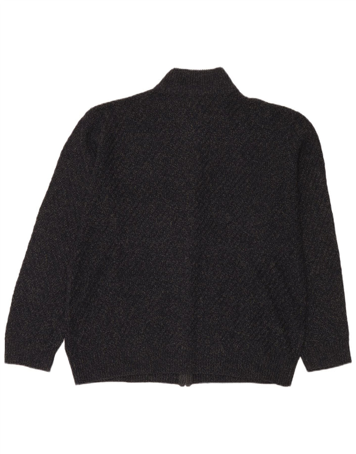 Marks & Spencer Herren-Cardigan mit durchgehendem Reißverschluss, 2XL, grau geflecktes Acryl