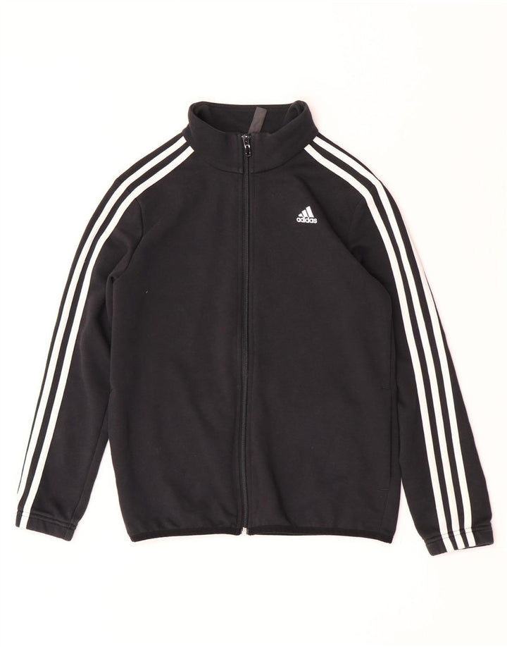 Adidas Jungen-Trainingsanzug-Top-Jacke, 11–12 Jahre, schwarze Baumwolle